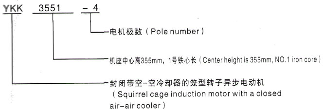 YKK系列(H355-1000)高压江城三相异步电机西安泰富西玛电机型号说明